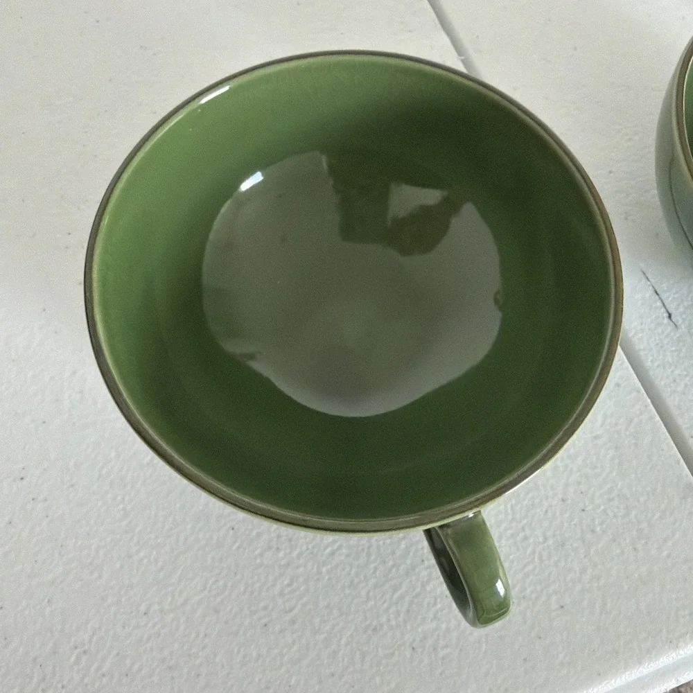 Vintage Three IKEA Green Soup Bowls